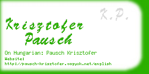 krisztofer pausch business card